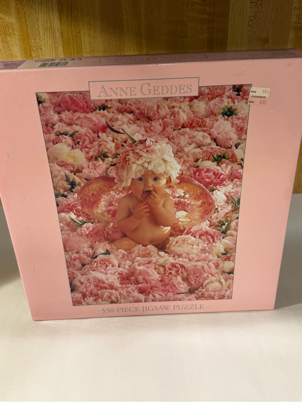 Vtg 1999 ANNE GEDDES Baby Pink Flowers 550 Piece Jigsaw Puzzle Ceaco NEW SEALED